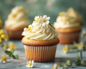 Spring Cupcakes: Lemon Cupcakes with Cream Cheese Frosting