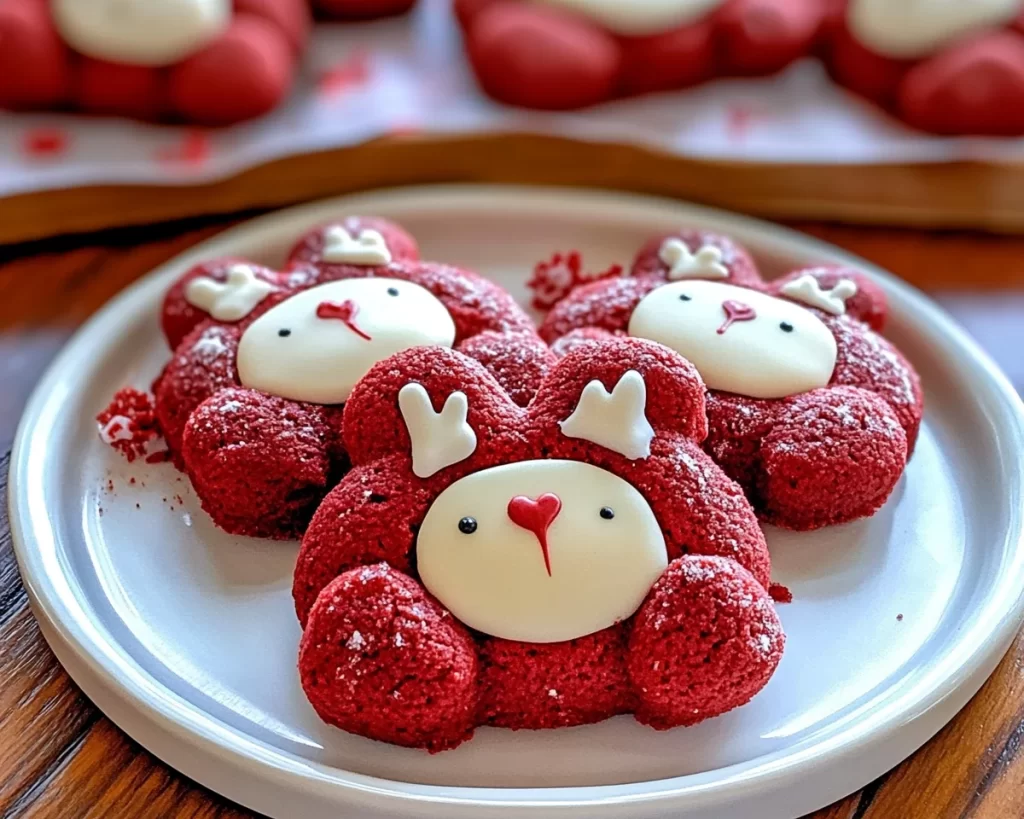 Classic Red Velvet Bear Cookies
