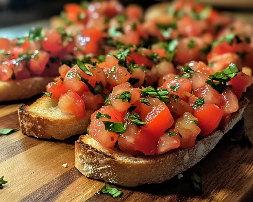 Spring Dinner Party Fresh Tomato Bruschetta