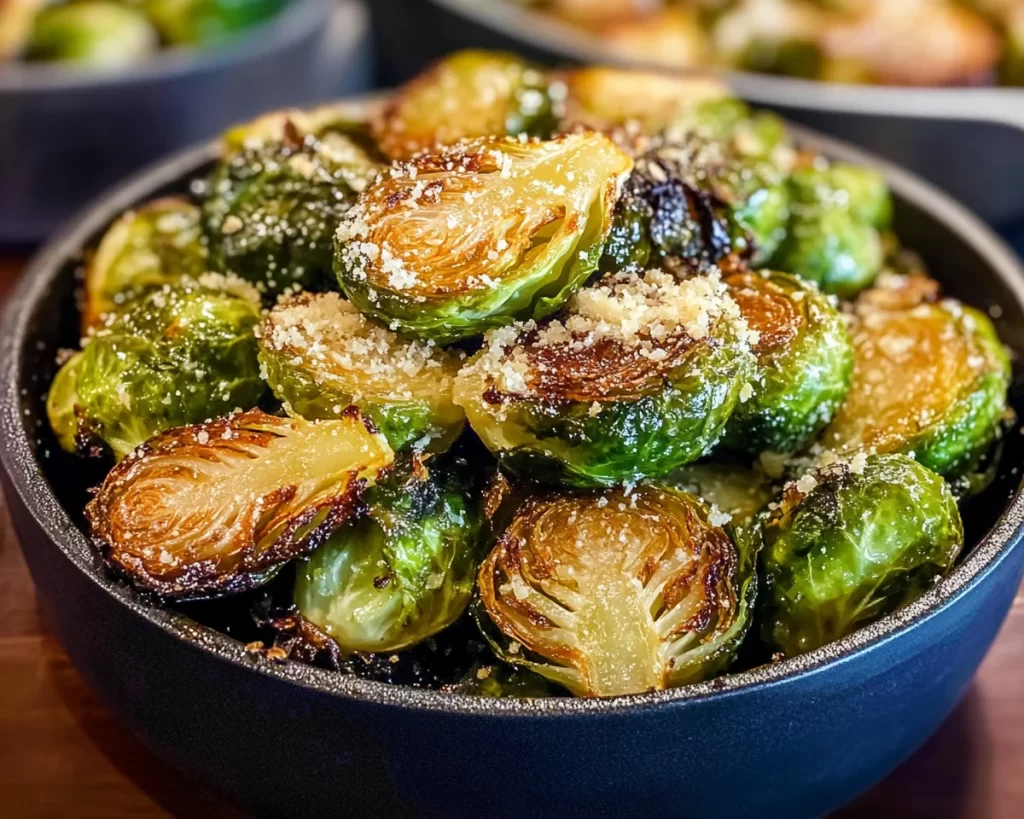 Crispy Parmesan Roasted Brussels Sprouts Recipe