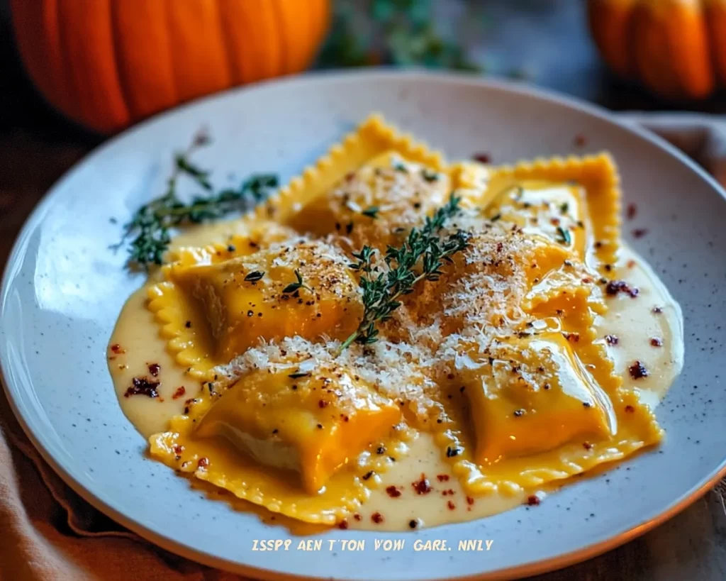 Easy Creamy Pumpkin Ravioli for Autumn Nights