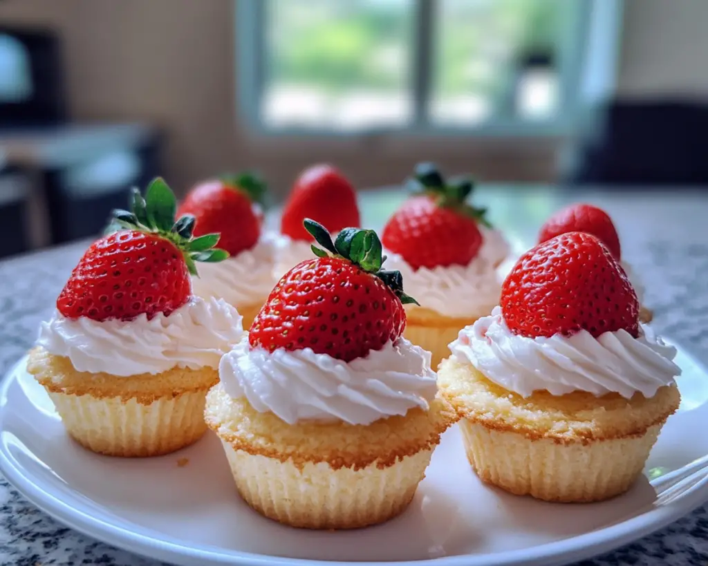 Strawberry Shortcake Cups with Fresh Cream