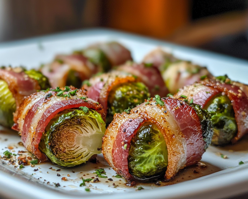 Bacon Wrapped Brussels Sprouts (Easy Crispy Appetizer)