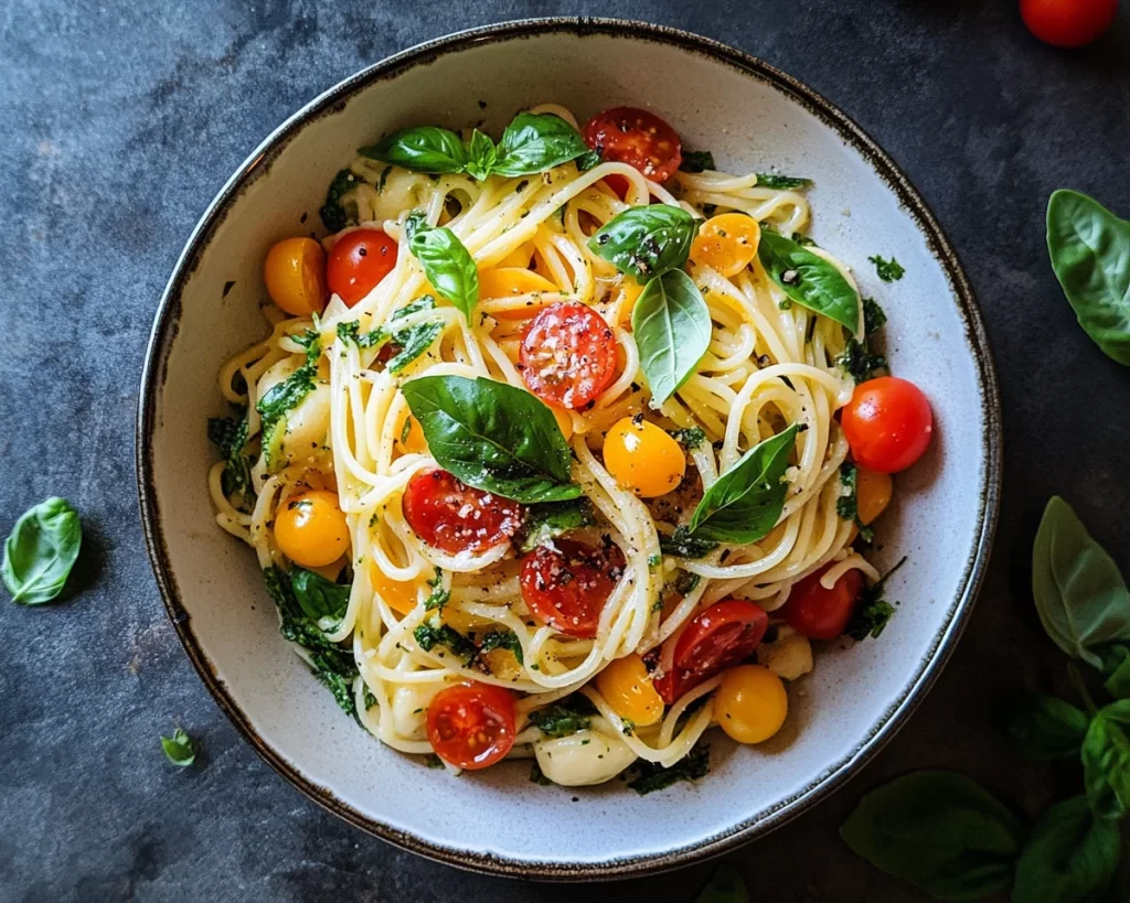 Spring Recipes Dinner: Healthy Pasta Primavera Bowl