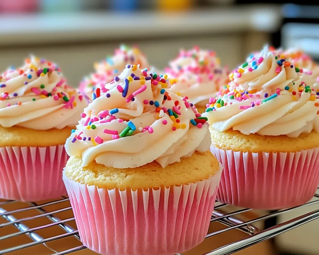 Mother’s Day Vanilla Cupcakes with Buttercream