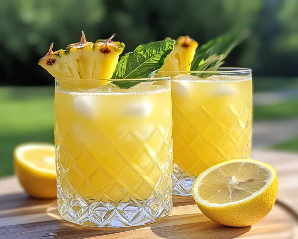 Summer Drinks Nonalcoholic: Pineapple Lemon Refresher