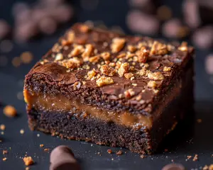 🍫 Caramel Crunch Brownie (Fudgy, Sweet & Salty Dessert)