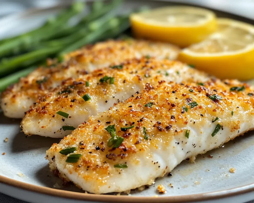 Spring Dinner Party Parmesan Crusted Tilapia