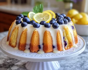 Spring Cake: Lemon Blueberry Bundt Cake (Moist + Easy)