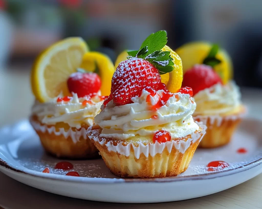 Strawberry Recipes Easy: Strawberry Lemon Cake Cups