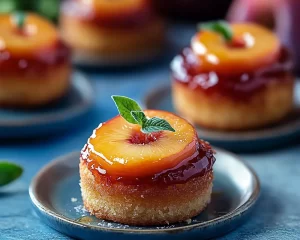 Irresistible Peach Upside-Down Mini Cakes Recipe