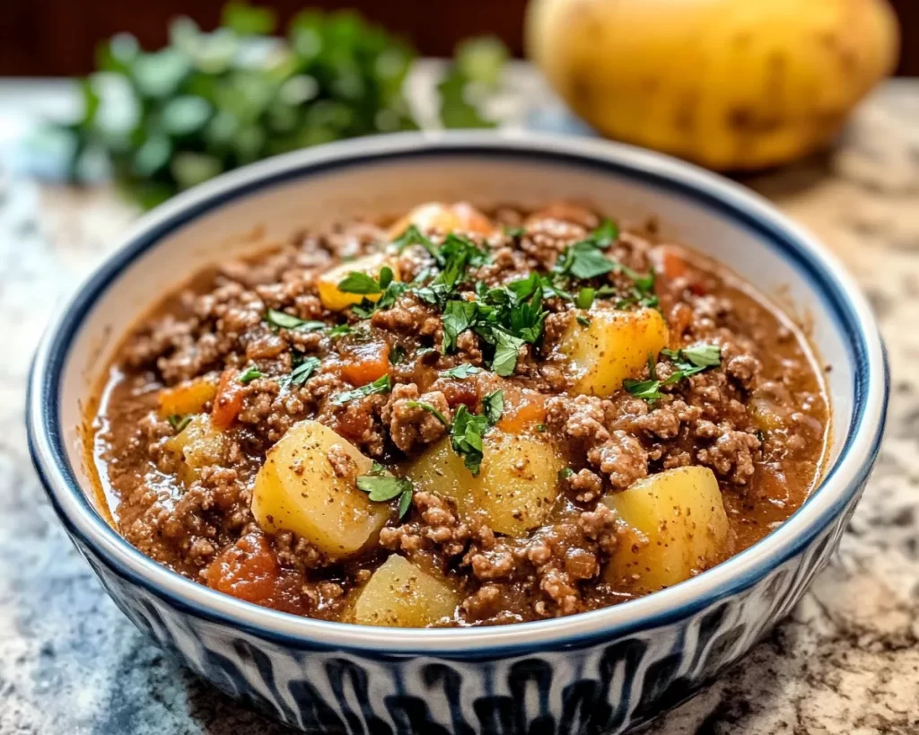 Juicy Crockpot Ground Beef And Potato