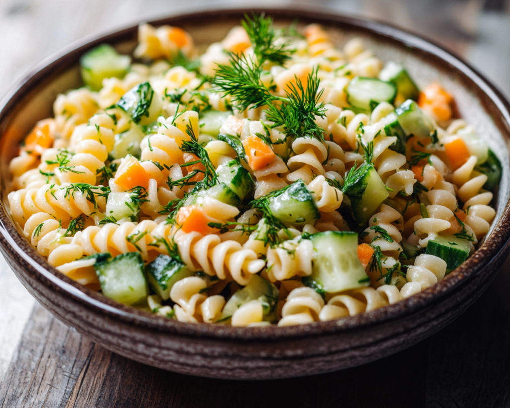 Pasta Salad with Cucumber and Dill