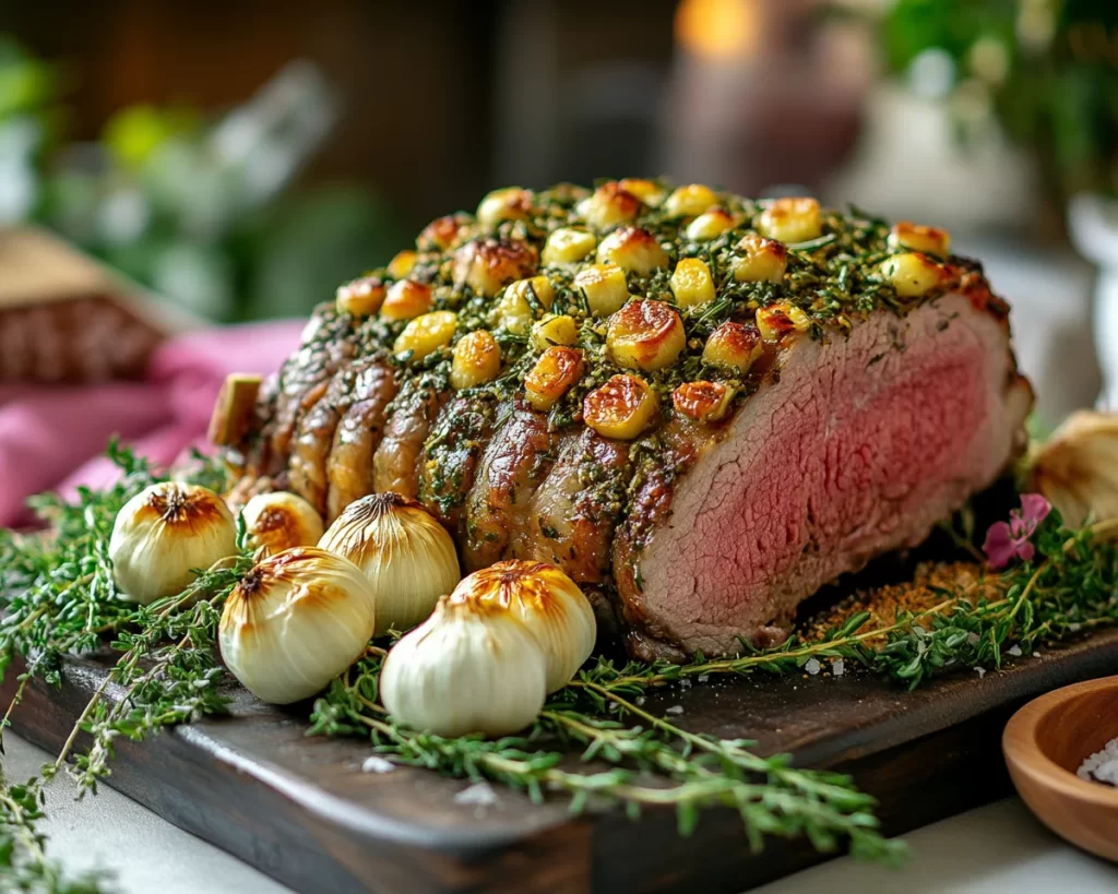 Easter Roasted Lamb with Garlic and Herbs