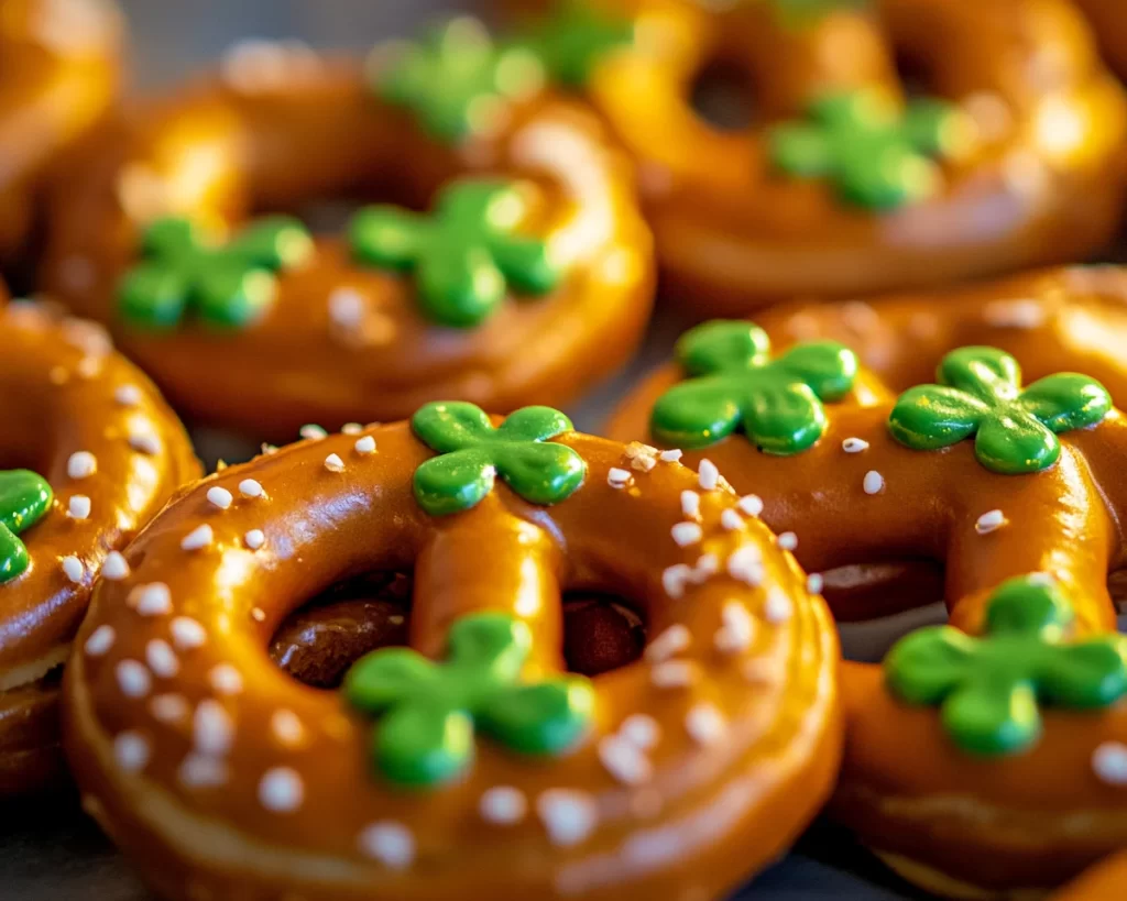 St Patrick’s Day Shamrock Pretzel Snacks