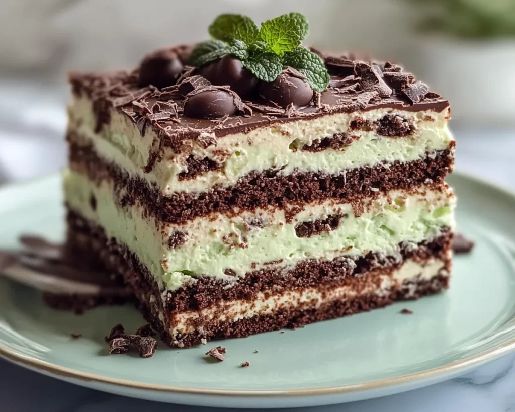 St Patrick’s Day Mint Chocolate Icebox Cake