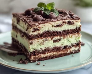 St Patrick’s Day Mint Chocolate Icebox Cake