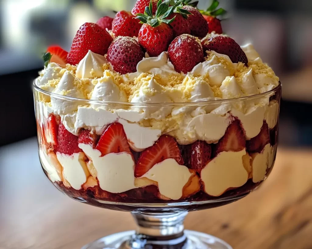 Easter Strawberry Cream Trifle