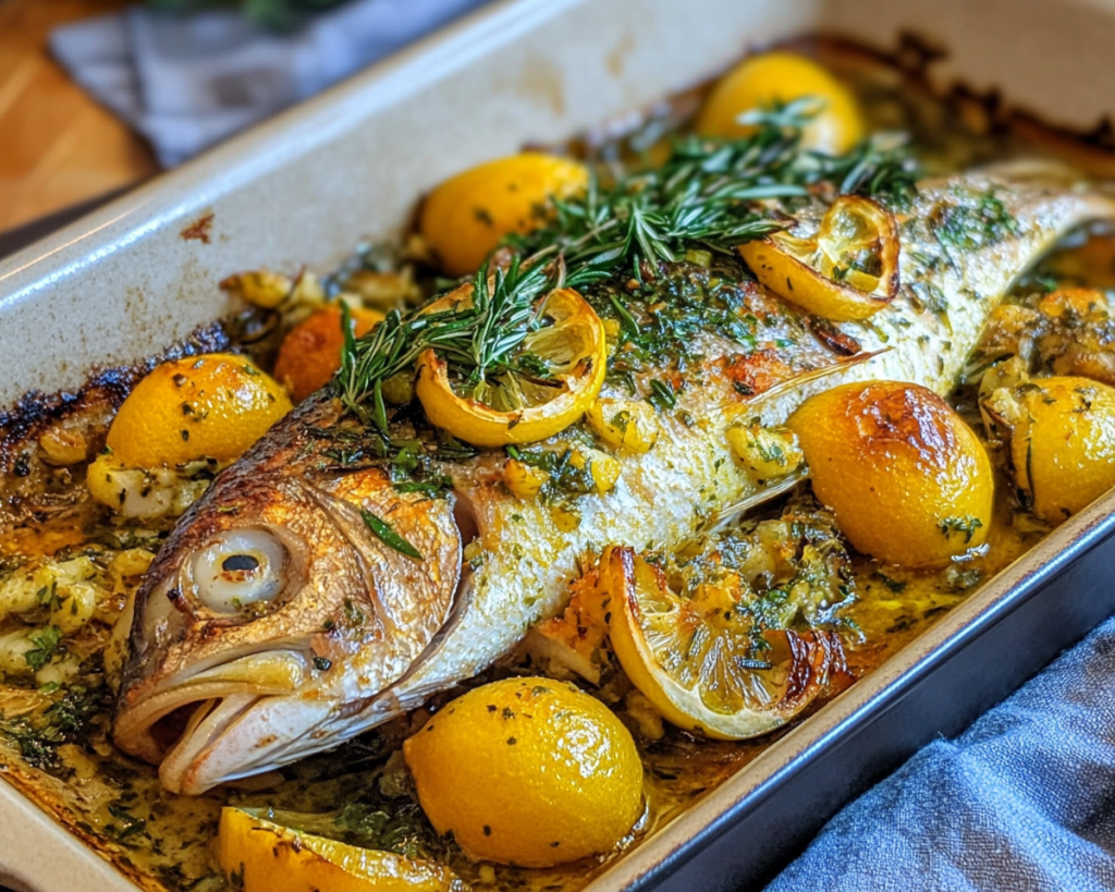 Mediterranean Baked Fish with Herbs