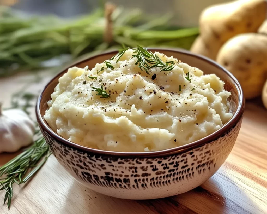 Spring Dinner Party Roasted Garlic Mashed Potatoes