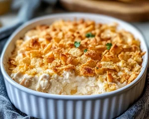 Comforting Creamy Ritz Cracker Chicken Casserole