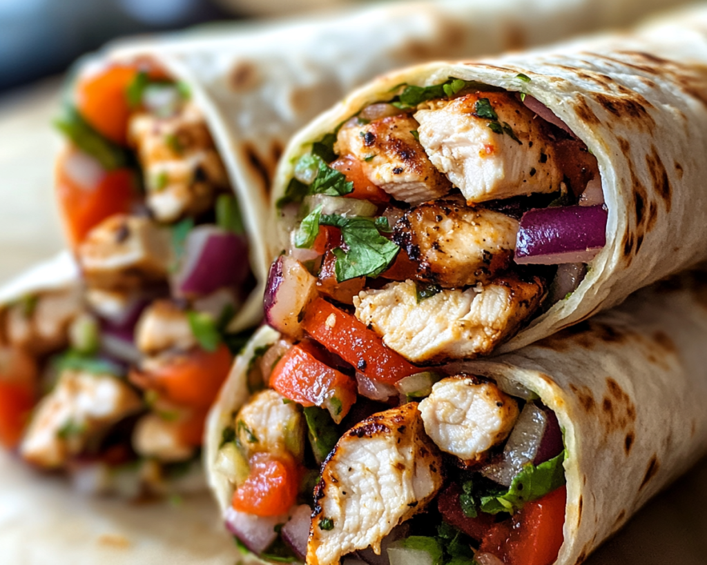 Mediterranean Chicken Wraps