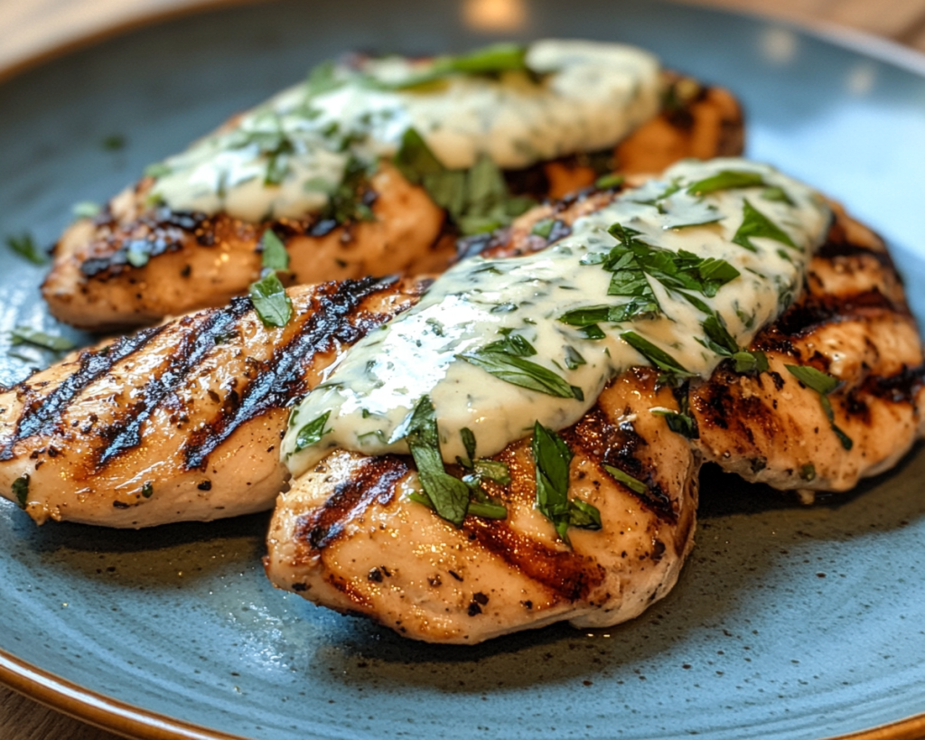 Healthy Grilled Chicken with Yogurt Sauce