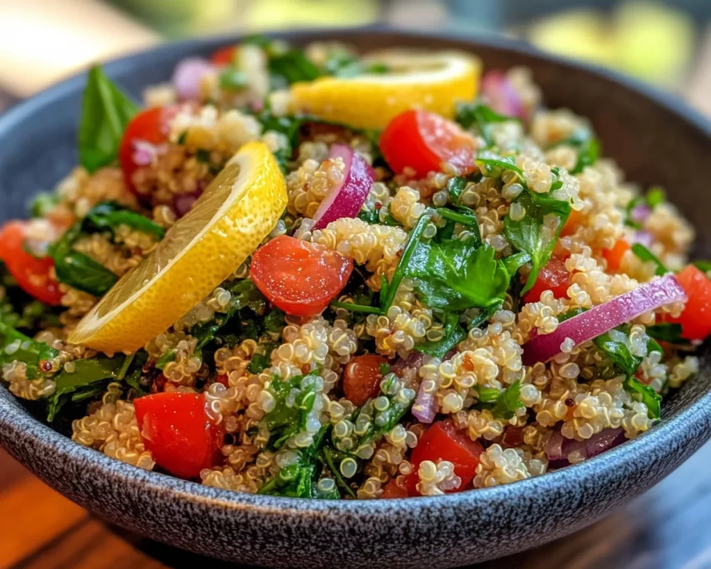 Lemon Vinegarette Dressing for Quinoa Salad (Healthy Lunch)