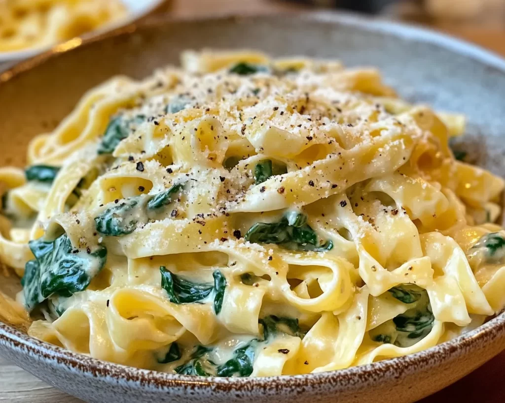 Mother’s Day Creamy Spinach Pasta