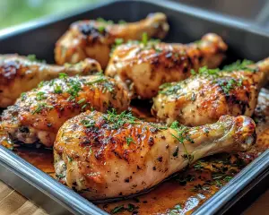 Baked Chicken Drumsticks with Herbs