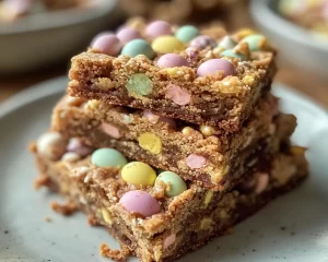 Spring Cookies: Mini Egg Cookie Bars (Easter)