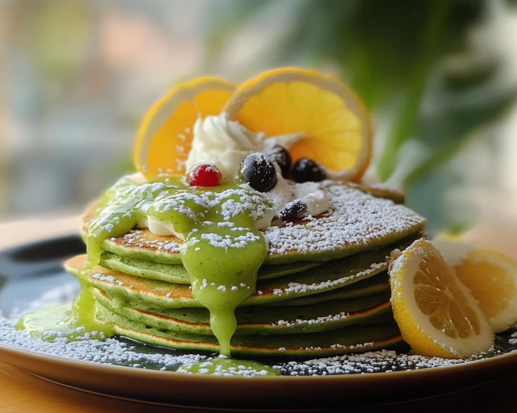 St Patrick’s Day Green Pancakes for Breakfast