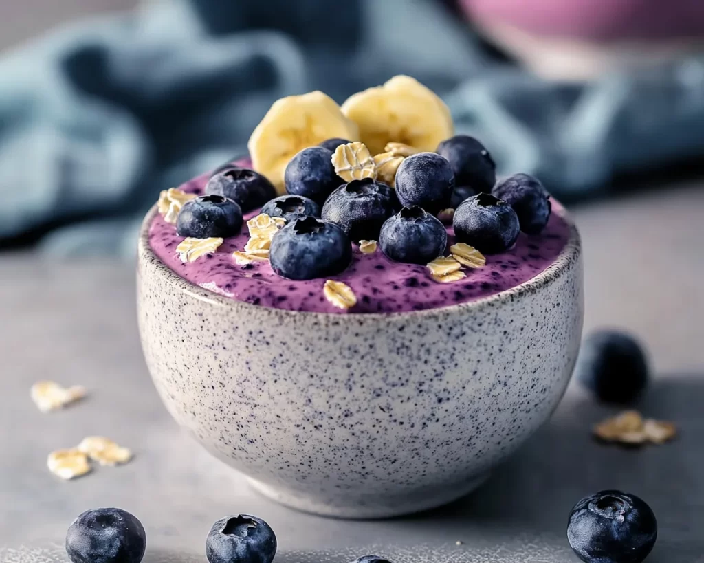 Creamy Blueberry Protein Overnight Oats