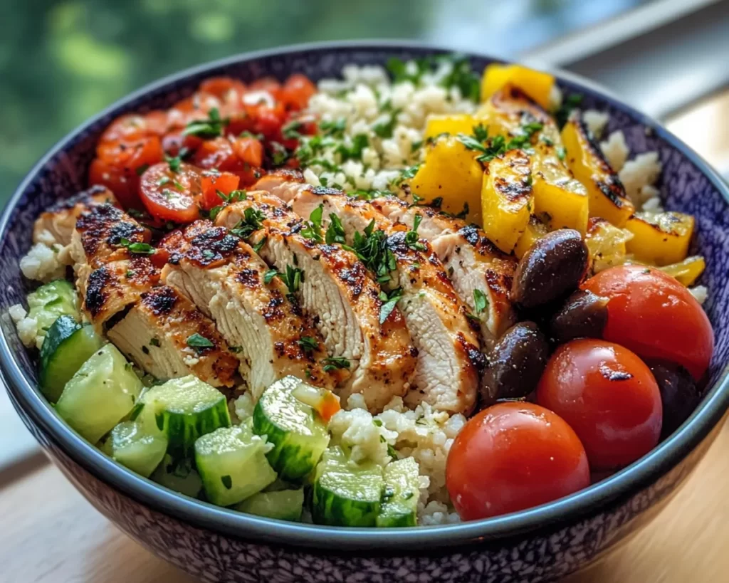 Spring Dinner Ideas: Greek Chicken Bowl (Fresh)