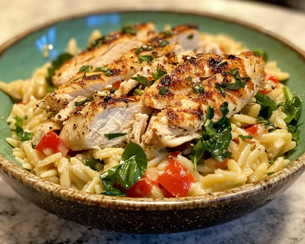 Spring Dinner: Chicken Orzo Bowl (Fresh + Easy)