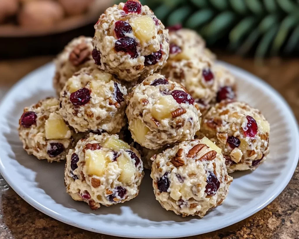 Mini Pineapple Cranberry Pecan Cheese Balls
