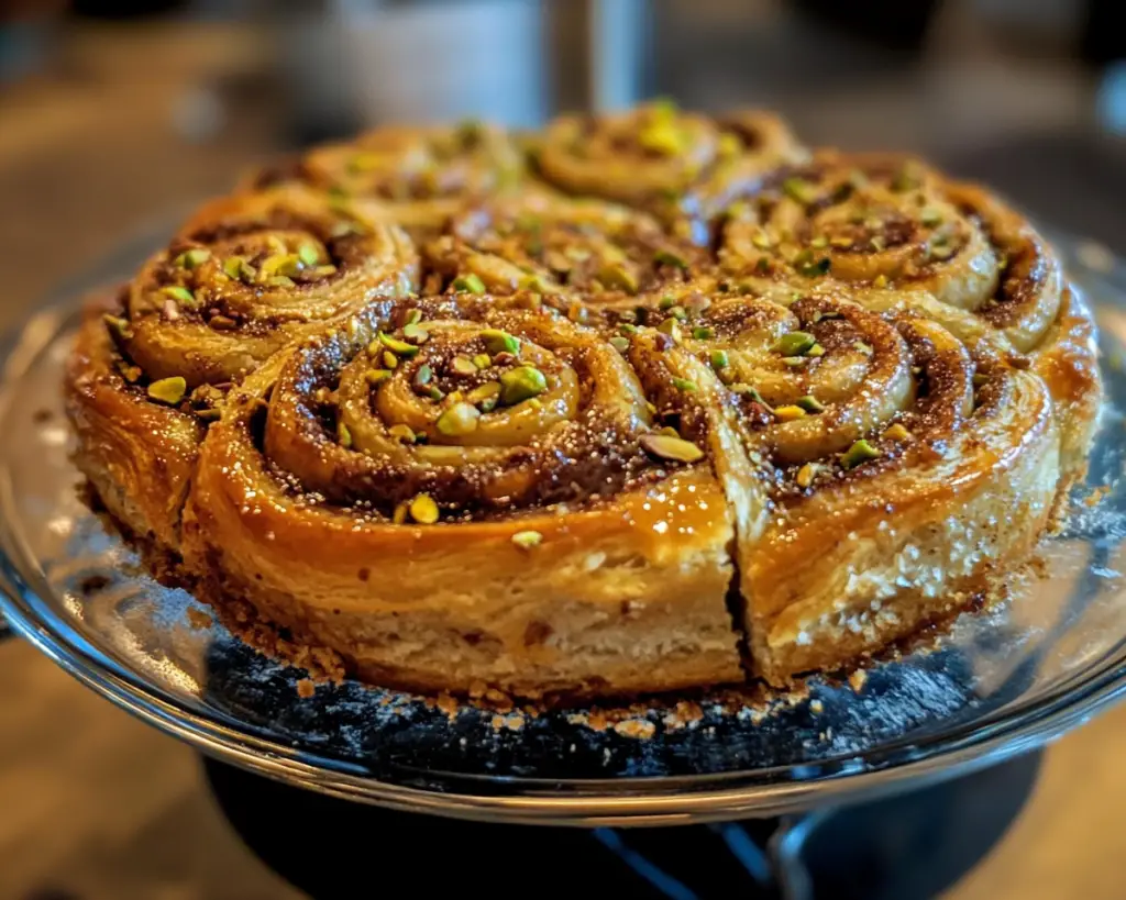 🥐 Pistachio Baklava Cinnamon Rolls (Flaky & Irresistible!)