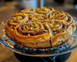🥐 Pistachio Baklava Cinnamon Rolls (Flaky & Irresistible!)