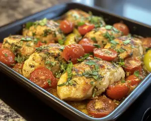 Mediterranean Baked Chicken with Tomatoes