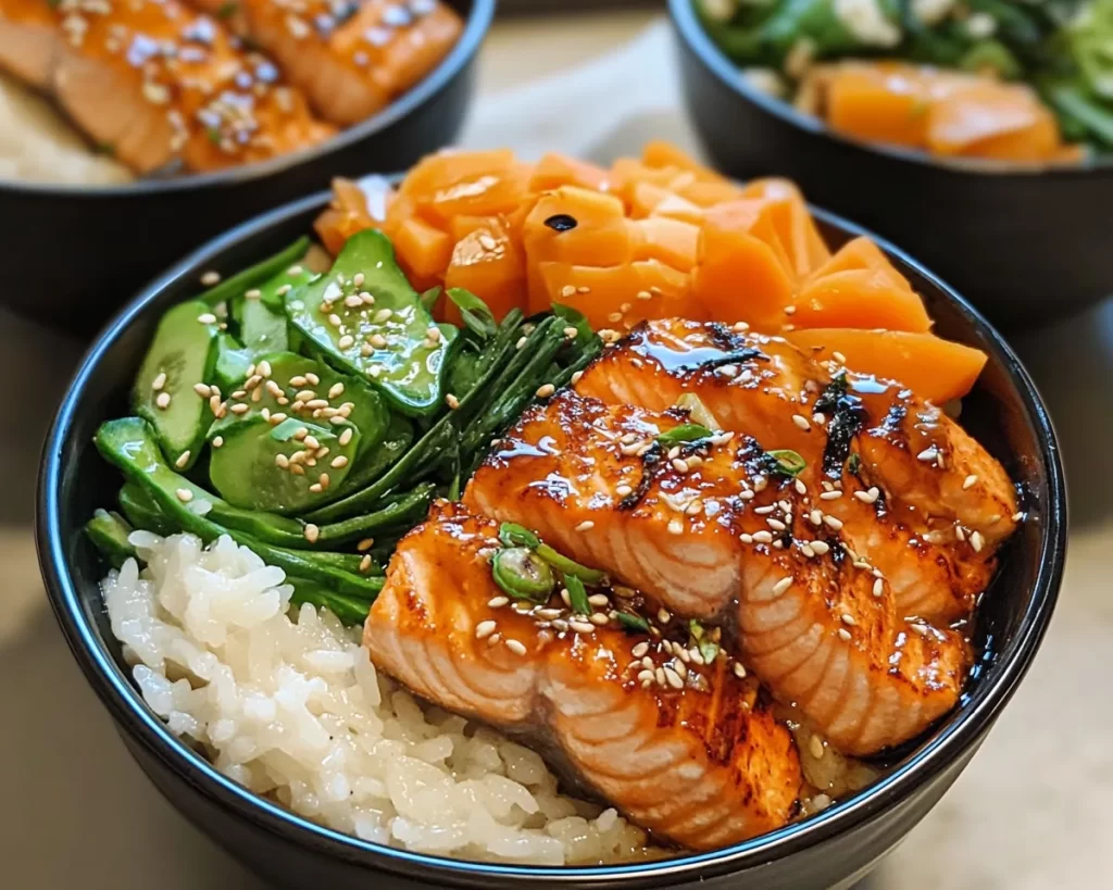 Savory Honey Garlic Salmon Bowl Recipe