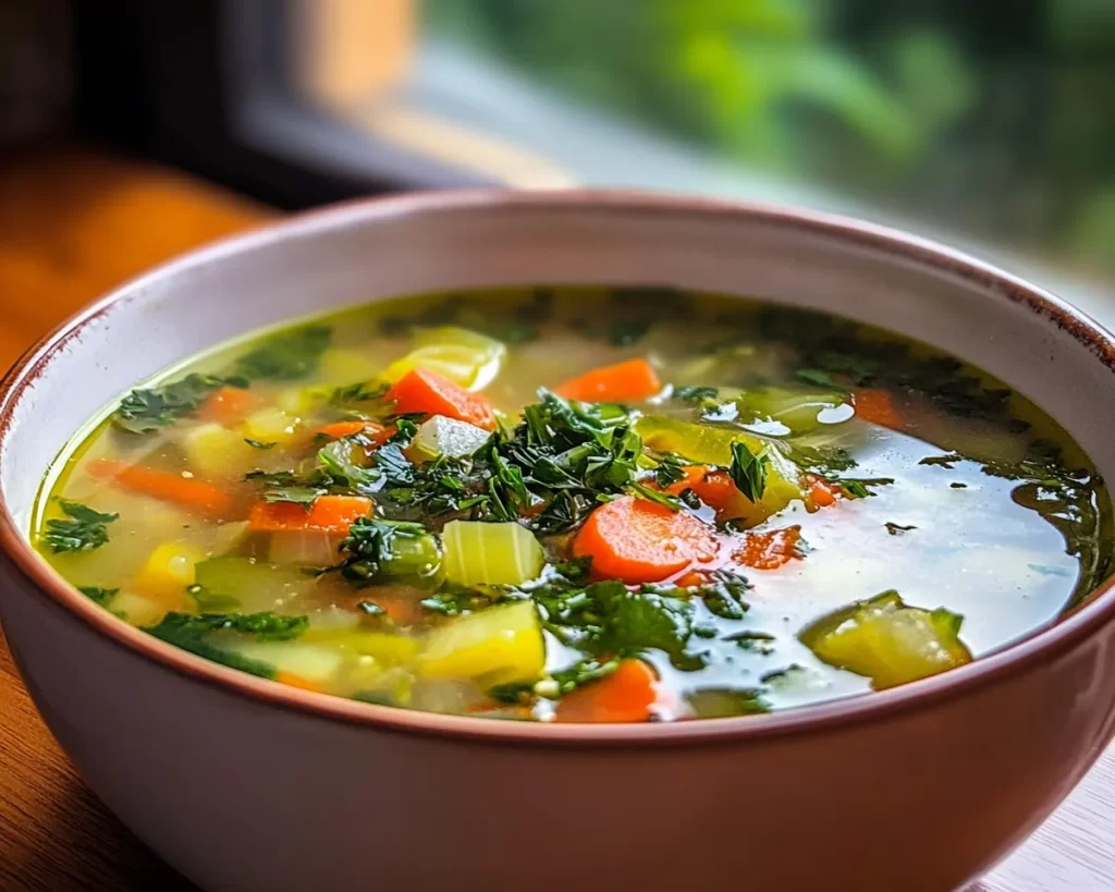 Spring Soup: Vegetable Spring Soup (Light + Healthy)