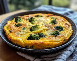 Frittata Recipe with Broccoli + Cheddar (High Protein)