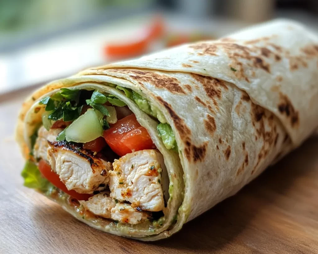 Spring Dinner: Mediterranean Chicken Wrap (Fresh)