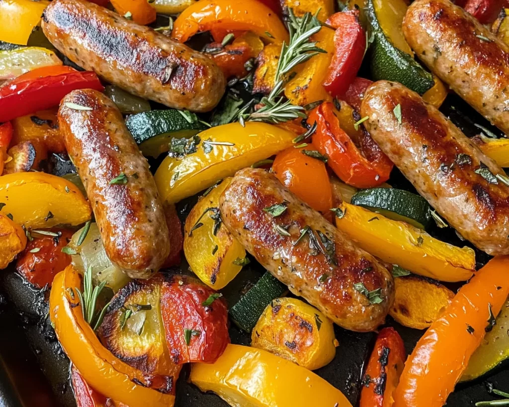 Easy Dinner Recipes for Family Comfort Foods: One Pan Sausage + Veggies
