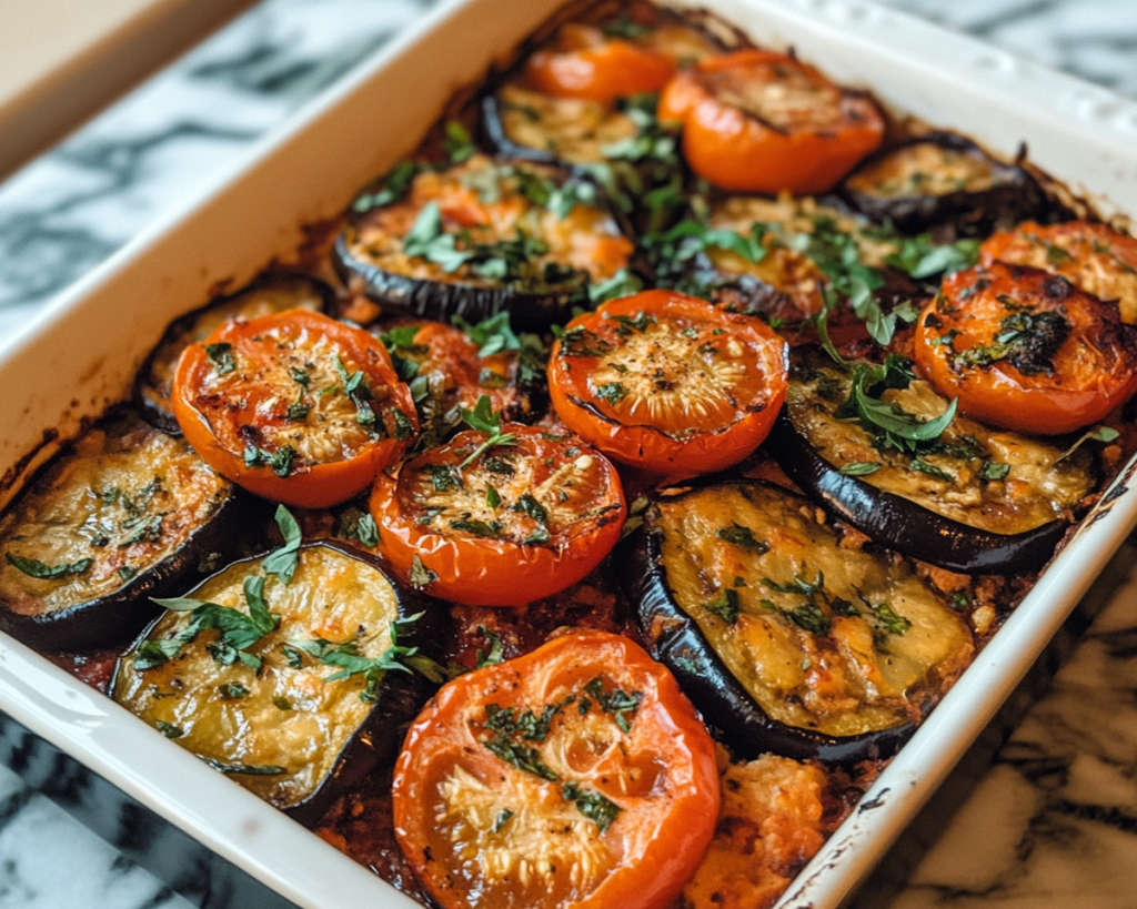 Mediterranean Eggplant and Tomato Bake