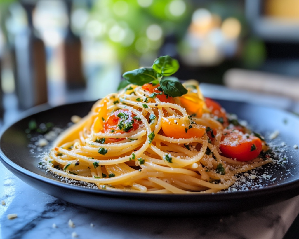 Mediterranean Roasted Pepper Pasta