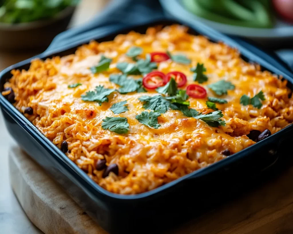 Easy Chicken Enchilada Rice Casserole Recipe