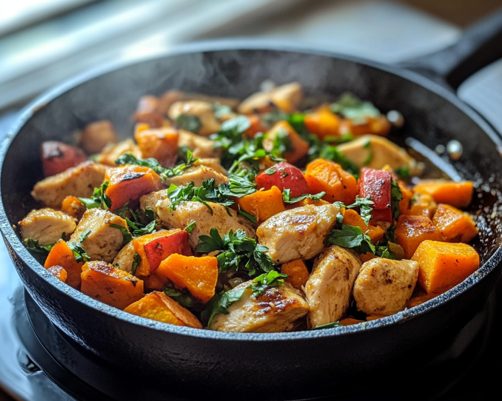Healthy Chicken and Sweet Potato Skillet