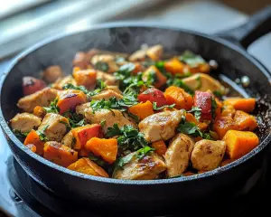 Healthy Chicken and Sweet Potato Skillet
