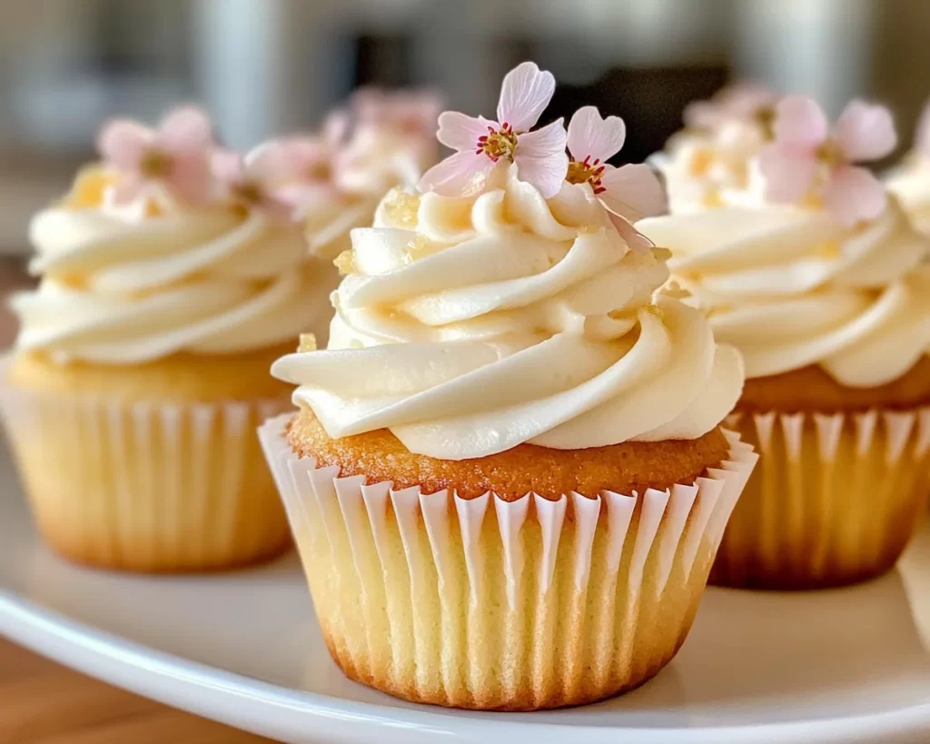 Spring Cupcakes: Vanilla Lemon Cupcakes (Soft)